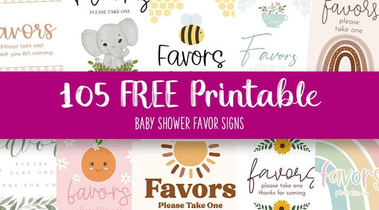 Baby Shower Favor Signs